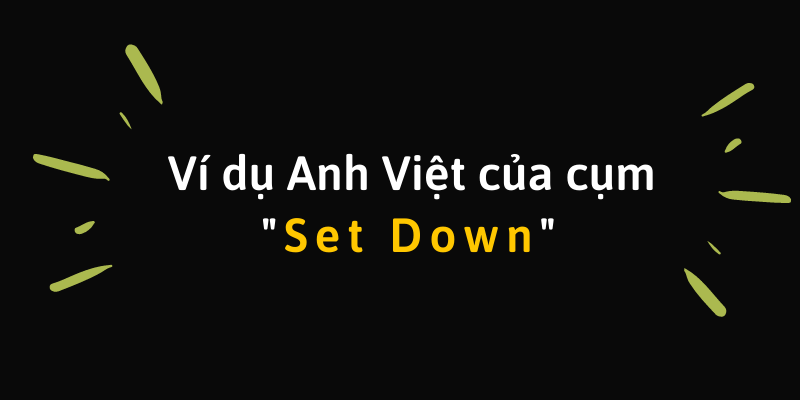 set down