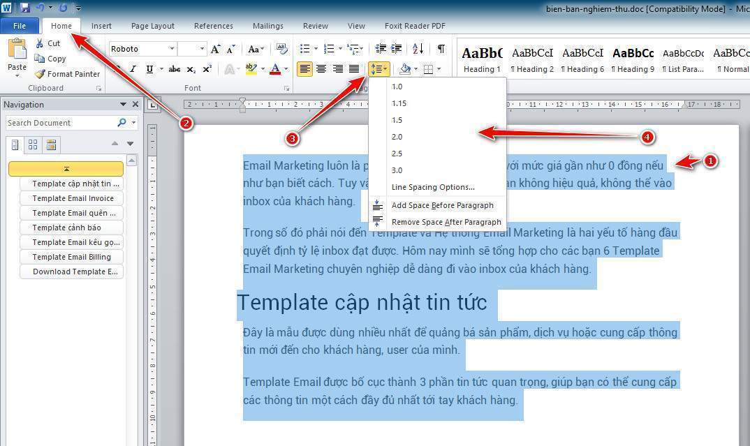 Ch nh kho ng c ch d ng trong word 2003 2007 2010 gi n d ng