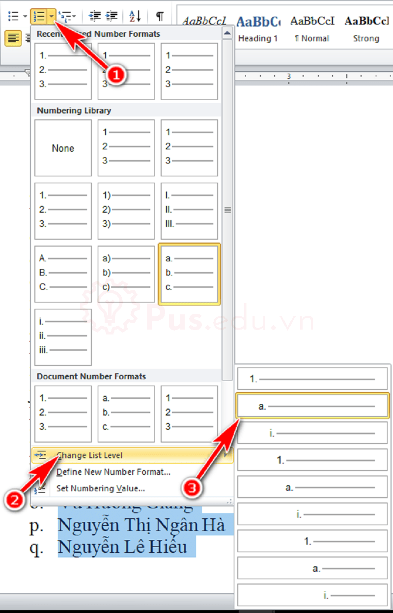Hướng dẫn cách đánh số thứ tự trong Word 3 cach danh so thu tu trong word 3