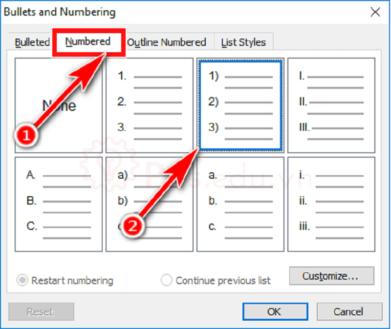 Hướng dẫn cách đánh số thứ tự trong Word 6 cach danh so thu tu trong word 7