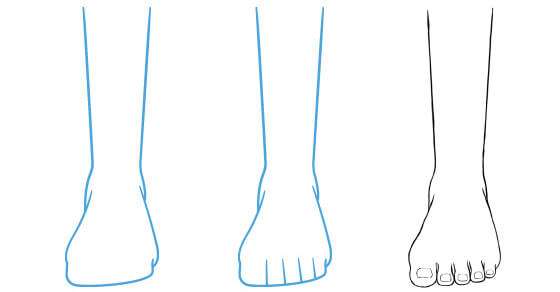 cách vẽ bàn chân 15