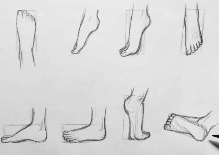 cách vẽ bàn chân 17