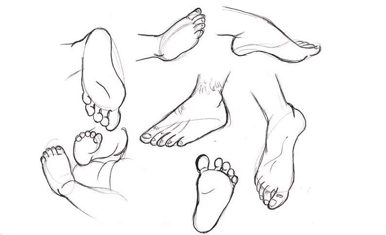 cách vẽ bàn chân 18