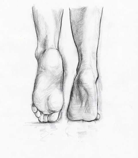 cách vẽ bàn chân 19