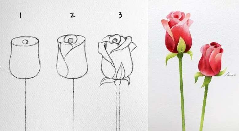 cách vẽ bông hoa 2