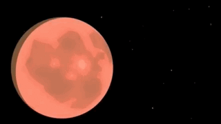 Hoạt ảnh của Mặt trăng di chuyển vào bóng của Trái đất