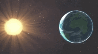 Hoạt ảnh của Mặt trăng di chuyển giữa Mặt trời và Trái đất