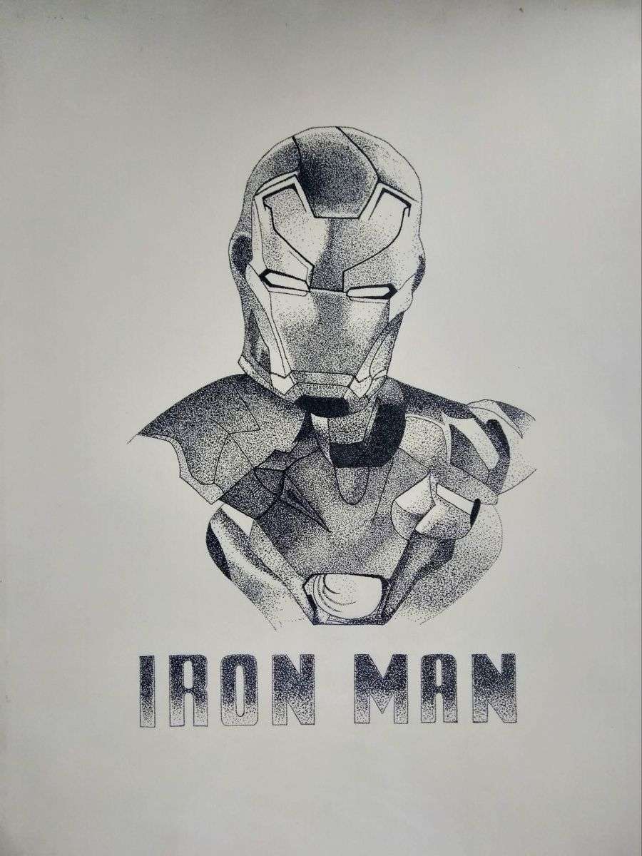 cách vẽ iron man 31