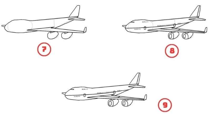 cách vẽ máy bay 12