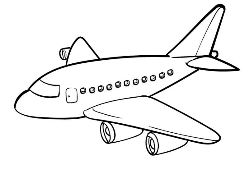 cách vẽ máy bay 22