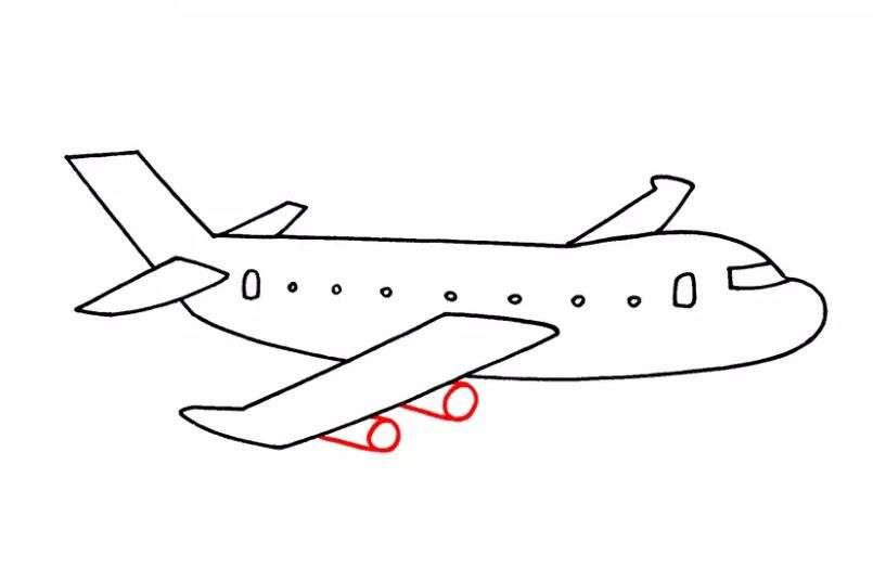 cách vẽ máy bay 23