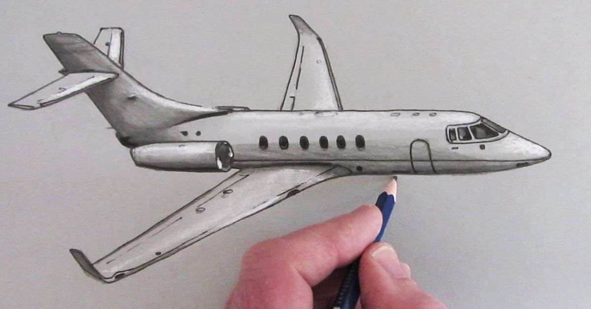 cách vẽ máy bay 24