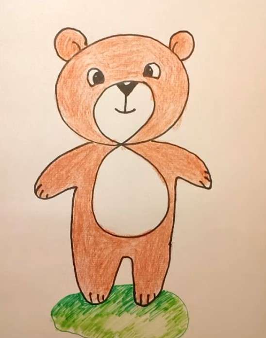 cách vẽ gấu bông 4