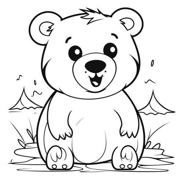 cách vẽ gấu bông 9
