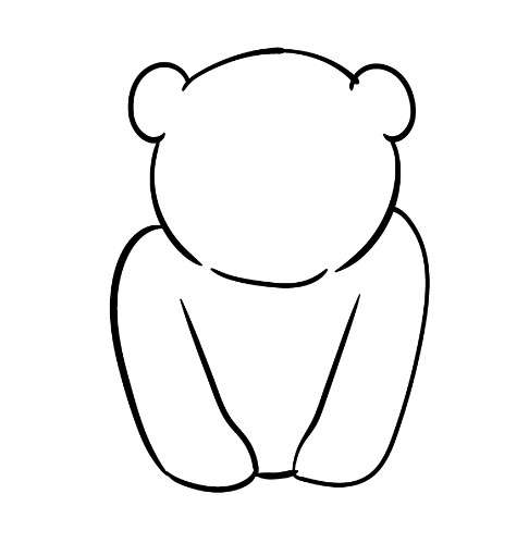 cách vẽ gấu trúc 4