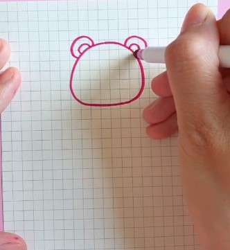 cách vẽ gấu dâu 5