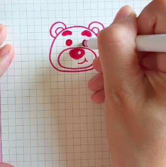 cách vẽ gấu dâu 6