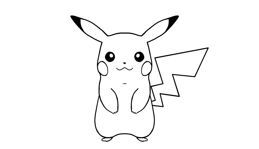 cách vẽ pikachu 10