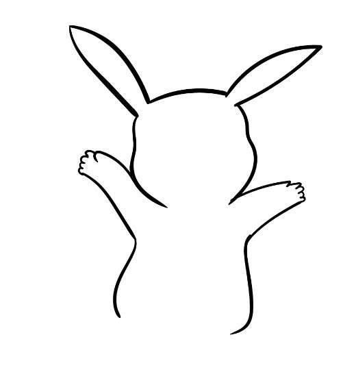 cách vẽ pikachu 5