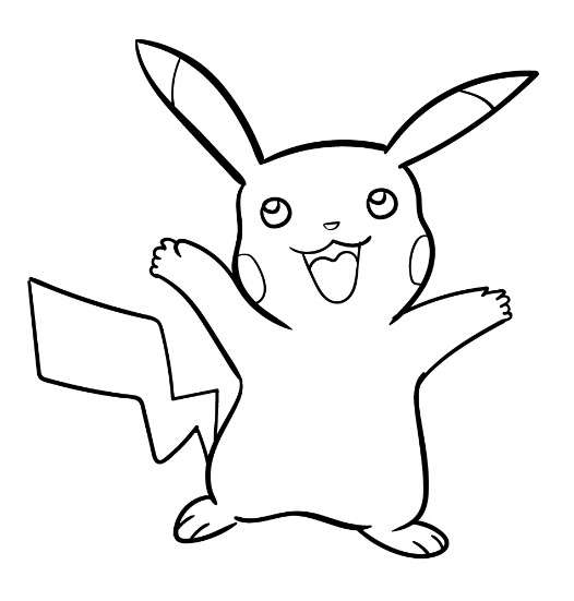 cách vẽ pikachu 8