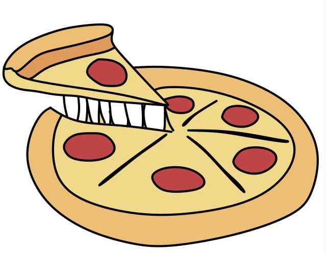 cách vẽ pizza 17