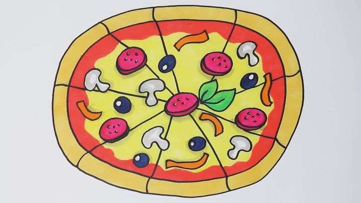 cách vẽ pizza 29