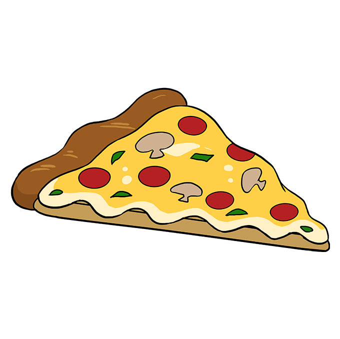 cách vẽ pizza 30