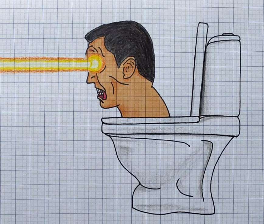 cách vẽ skibidi toilet 12