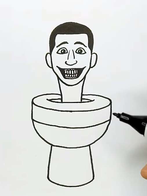 cách vẽ skibidi toilet 5