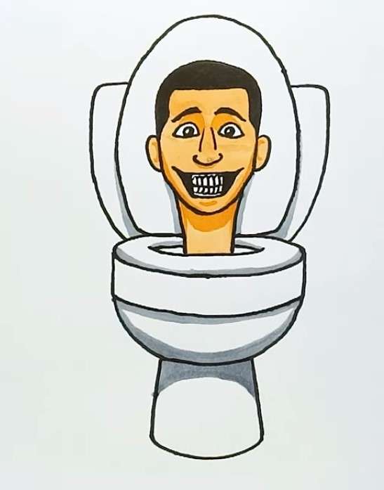 cách vẽ skibidi toilet 7
