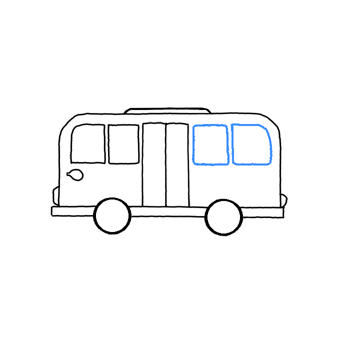 cách vẽ xe buýt 10