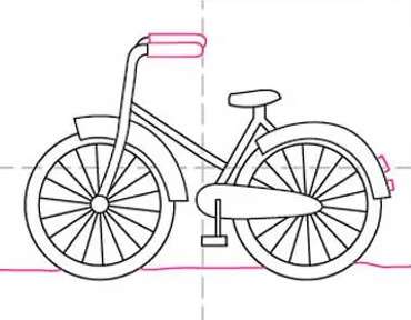 cách vẽ xe đạp 4