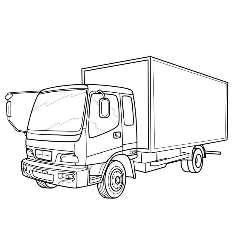 cách vẽ xe tải 15