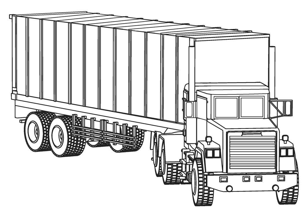 cách vẽ xe tải 18