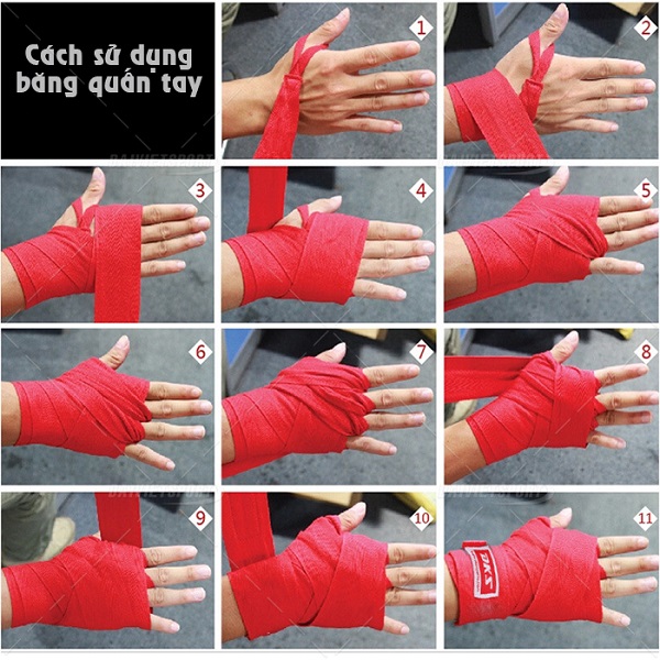 Băng quấn giúp bảo vệ bàn tay và cổ tay, tránh chấn thương khi tập Kick fit