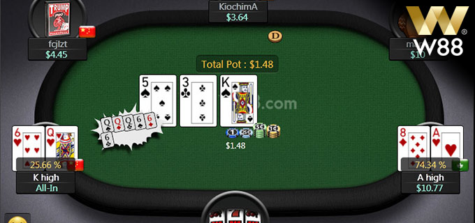 Chơi poker ăn tiền tại W88