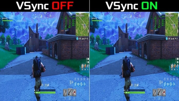 V-Sync là đồng bộ FPS của game sử dụng Refresh Rate 